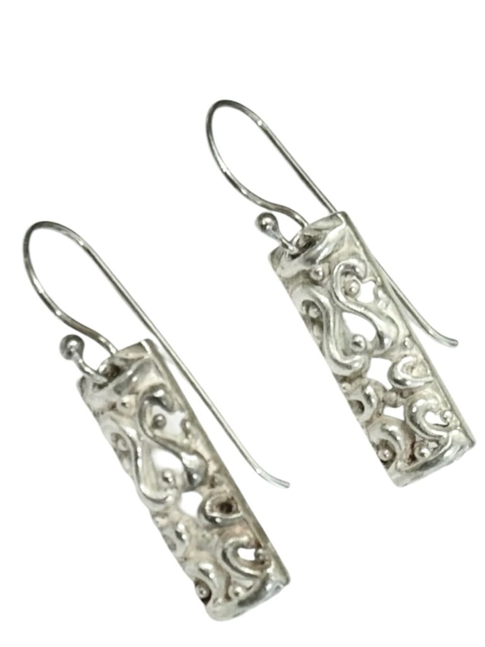 Vintage Mexico Sterling Silver 925 Filigree Earrings